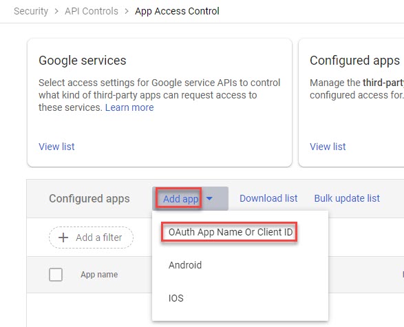 Connecting to Google services using custom OAuth client